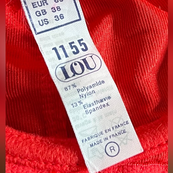 Vintage Lou from Paris, France, Satin & Lace Underwire Red Bra - Picture 12 of 12